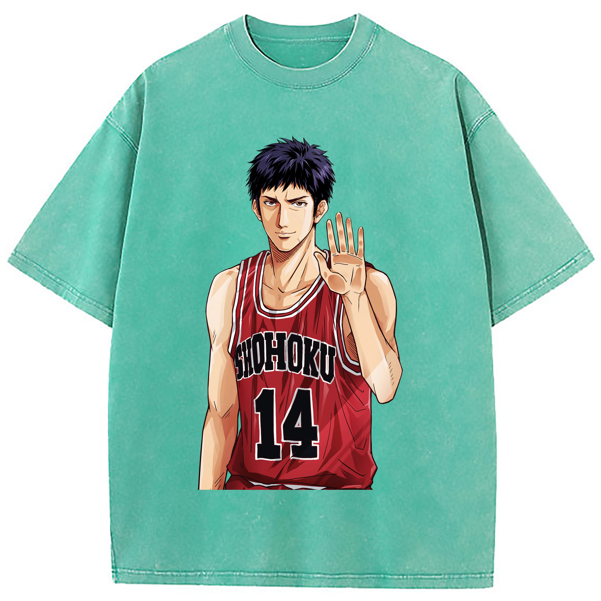 （画像用） SLAM DUNK／スラムダンク 綿100% ヴィンテージ風 半袖Tシャツ（フロントプリント）
